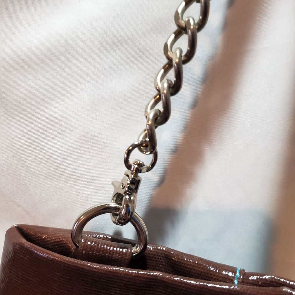Urban Junket Brown EcoFriendly Chain Purse Or Clutch, NWOT - Picture 3 of 9